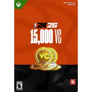 $4.99 USD NBA 2K26: 15000 Virtual Currency Pack - Xbox Series X|S/Xbox One (Digital)