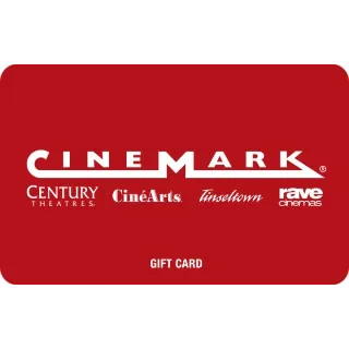 $14.00 USD Cinemark gift card