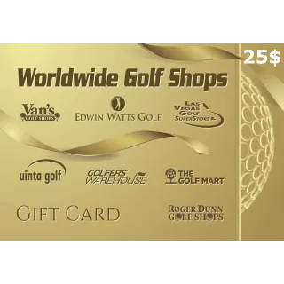 $8.72 USD Worldwide golf shops gift card