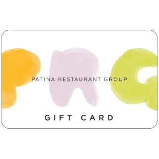 $125.00 USD Gift Card Patina Restaurant Group