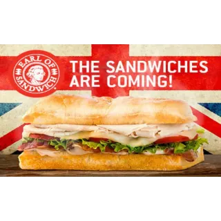 $25.00 USD Earl of Sandwich eGift Card
