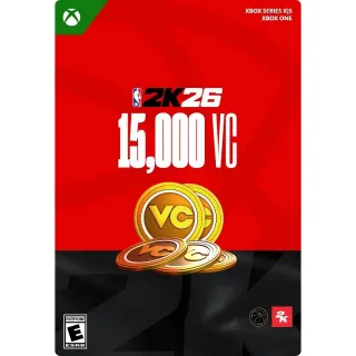 $4.99 USD NBA 2K26: 15000 Virtual Currency Pack - Xbox Series X|S/Xbox One (Digital)