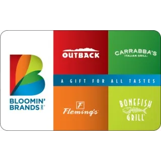 $25.00 USD Bloomin' Brands eGift Card (Outback Carrabba's Bonefish Grill)