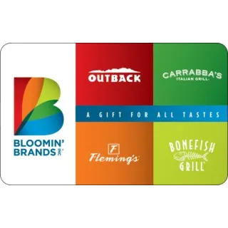 $8.30 USD Bloomin' Brands eGift Card (Outback Carrabba's Bonefish Grill)