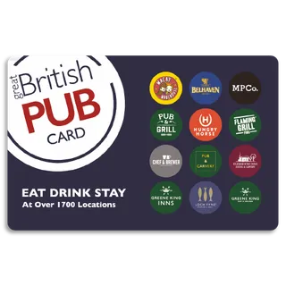 £10.00 GBP Great British Pub Gift Card