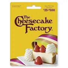 $15.00 USD Cheesecake Factory e-gift card