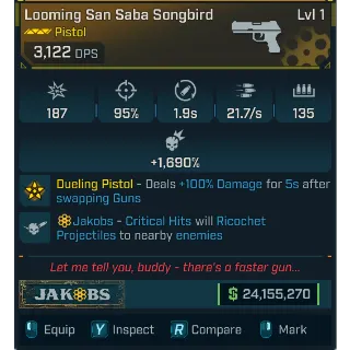 Borderlands 4 lvl 1 song bird modded