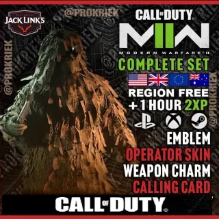 Call of Duty MW2 - Jack Links "Ghillie" All 4 Items complete set.