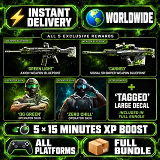 COD MW4 Modern Warfare 4 Skin x Monster Energy Set Full Bundle