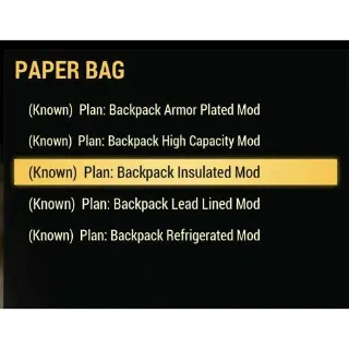 Plan | All 5 Backpack Mods