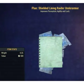Plan | Raider Shielded Lining