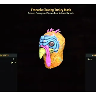 glowing turkey mask