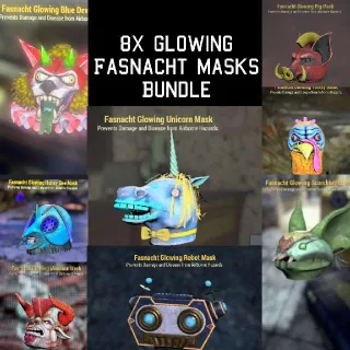 8x Glowing Mask Bundle