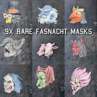 9x Rare Fasnacht Masks