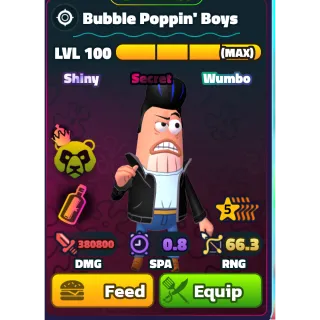 SPONGEBOB TOWER DEFENSE - BUBBLE POPPIN' BOYS 5⭐ LVL 100/NC/PP/SW
