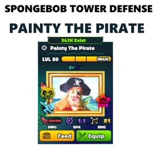 Max Nc Pp Painty The Pirate | Spongebob Tower Defense