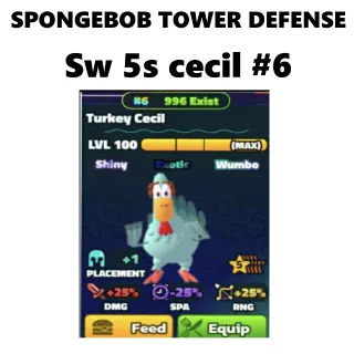 SW 5S TURKEY CECIL #6 - SPONGEBOB TOWER DEFENSE