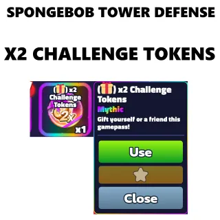 2X CHALLENGE TOKENS | Spongebob Tower Defense