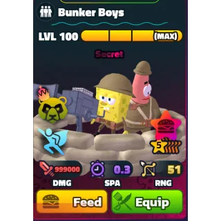 SPONGEBOB TOWER DEFENSE - BUNKER BOYS 5⭐ /NC/PP