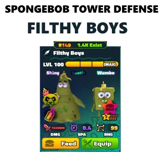 SW 5S FILTHY BOYS NC PP #149 - SPONGEBOB TOWER DEFENSE