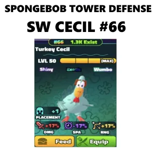 SW TURKEY CECIL #66 - SPONGEBOB TOWER DEFENSE