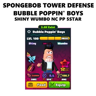 SW 5S BUBBLE POPPIN' BOYS CROWN - SPONGEBOB TOWER DEFENSE
