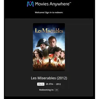 Les Misérables | Movies Anywhere