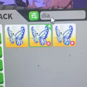 3 x diamond butterfly