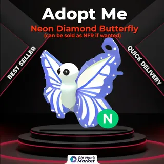 Neon Diamond Butterfly