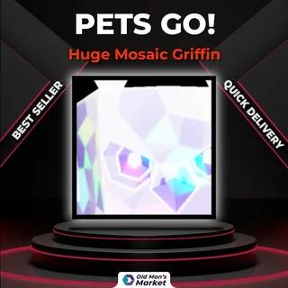 Huge Mosaic Griffin Pets Go