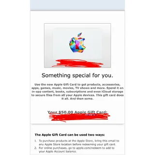 $50.00 CAD Apple