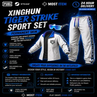 PUBG Xinghun Tiger Strike Sport Set  Permanent Skin