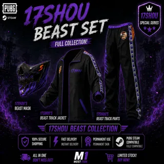 17SHOU'S BEAST TRACKSUIT SET 70G Coin Gift Permanent