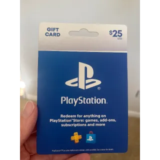 $25.00 USD PlayStation Store