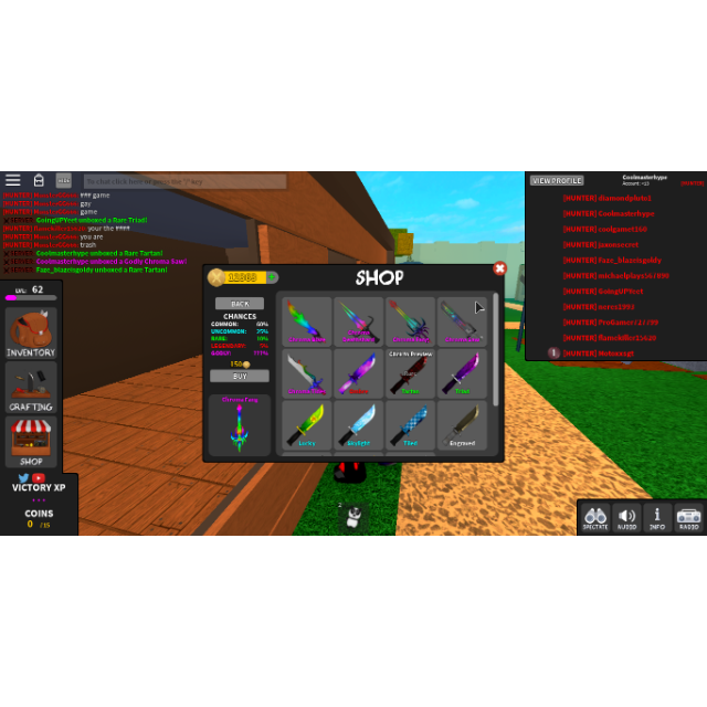 Other Mm3 One Of Every Chroma In Game Items Gameflip - mm3 roblox game