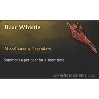Windrose - Boar Whistle - Rare PC 