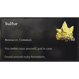 Windrose 2 boxes of Sulfur