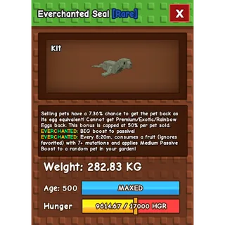 HUGE SEAL EVERCHANTED GROW A GARDEN 
