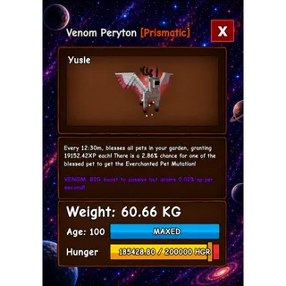 VENOM PERYTON HUGE GROW A GARDEN 