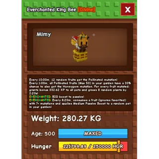 EVERCHANTED KING BEE HUGE GROW A GARDEN 
