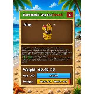 EVERCHANTED KING BEE HUGE GROW A GARDEN 
