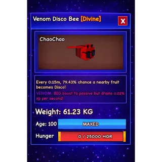 HUGE DISCO BEE VENOM