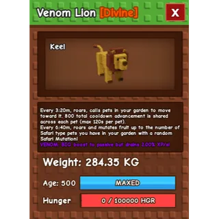 HUGE LION VENOM GROW A GARDEN 
