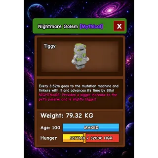 TITANIC GOLEM NIGHTMARE GROW A GARDEN