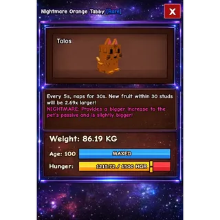 TITANIC ORANGE TABBY NIGHTMARE