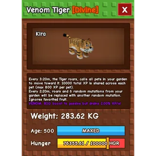 HUGE TIGER VENOM GROW A GARDEN 