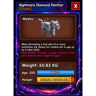 HUGE DIAMOND PANTHER NIGHTMARE