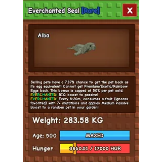 HUGE SEAL EVERCHANTED GROW A GARDEN 