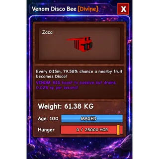 HUGE DISCO BEE VENOM