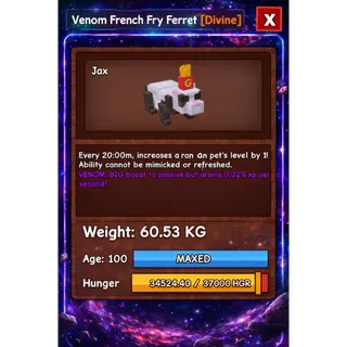 HUGE FRENCH FRY FERRET VENOM